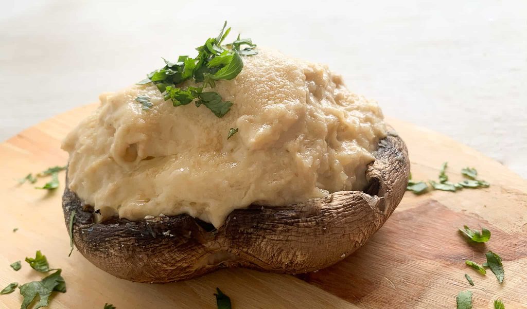 Portobello-relleno-de-crema-de-pollo