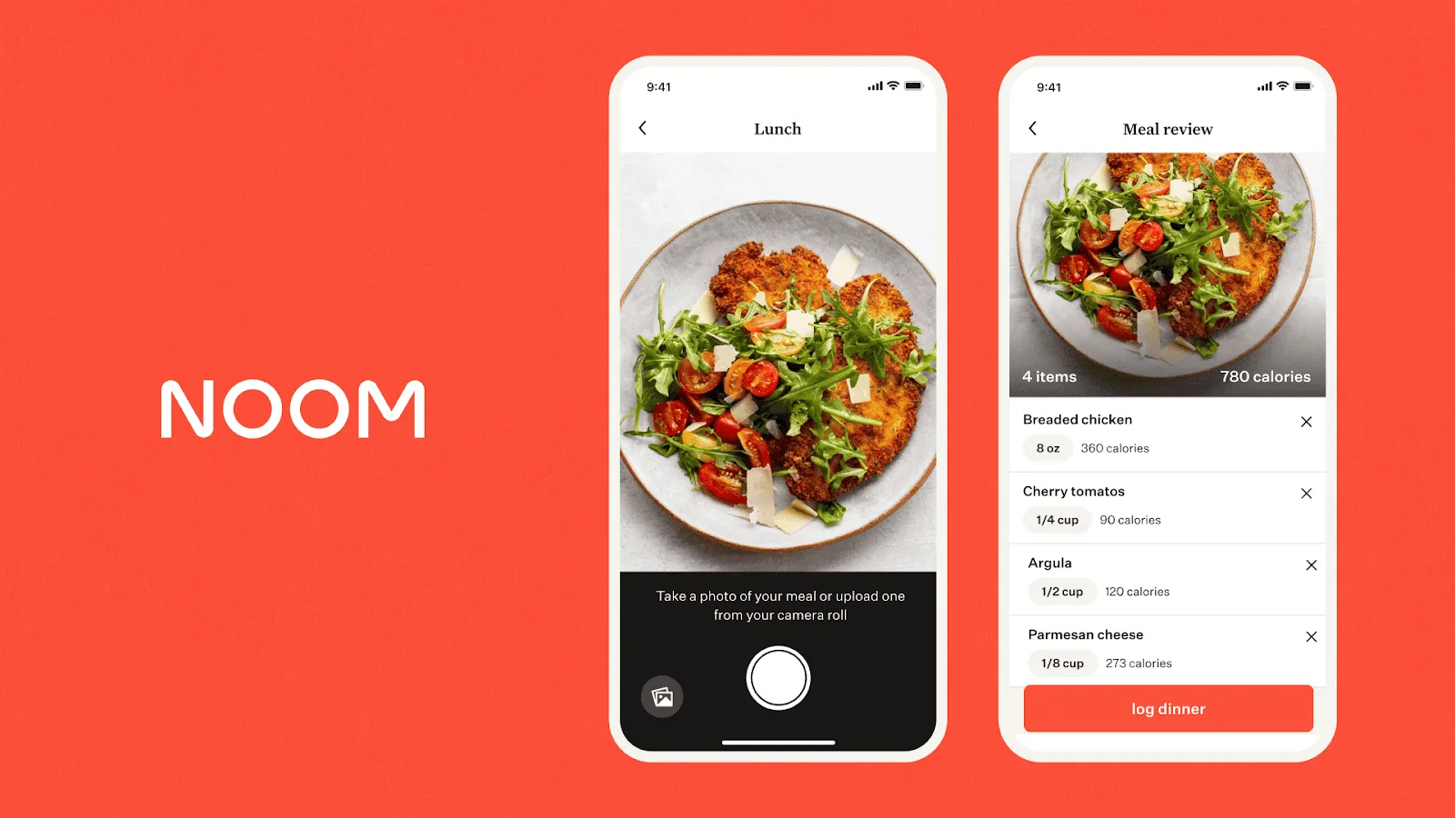 AI Food Logging Photo of AI food logging feature within Noom App